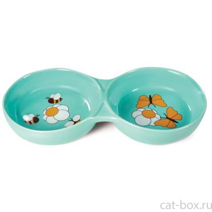 Миска керамическая двойная "Лето", 2*0,2л-0