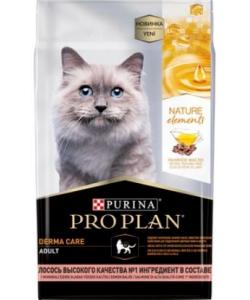 Сухой корм для кошек Nature Elements красивая шерсть и здоровая кожа, с лососем