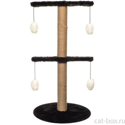Когтеточка Карусель New, черно-белая, джут, 41*41*72см-0
