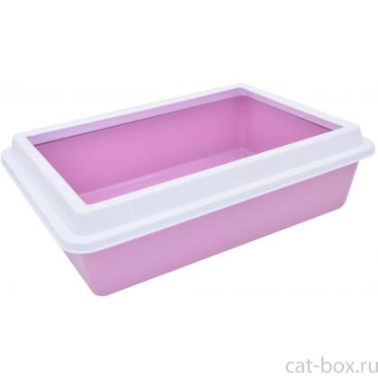 Туалет для кошек "LUX" с рамкой, 41*30*12см-0