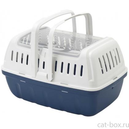 Переноска-корзинка Hipster большая 40x26x23 см, черничный (для питомцев до 4кг)-0
