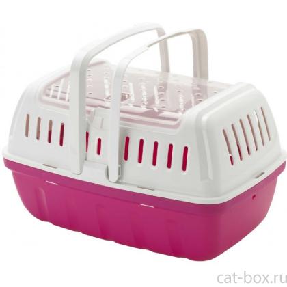 Переноска-корзинка Hipster большая 40x26x23 см, ярко-розовый (для питомцев до 4кг)-0