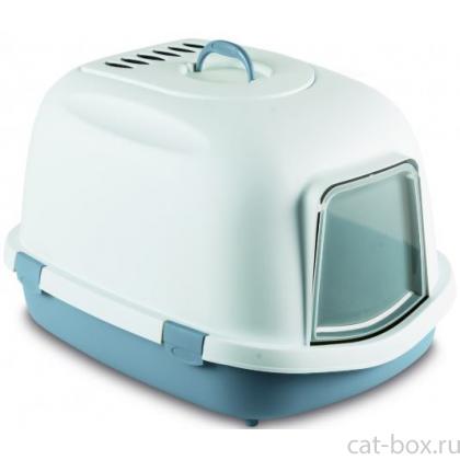 Туалет закрытый Super Queen, с угольным фильтром, синий, 71x55x46,5 см-0