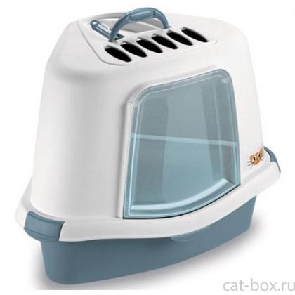 Туалет закрытый угловой Sprint Corner Plus, синий, 40*56*40 см-0