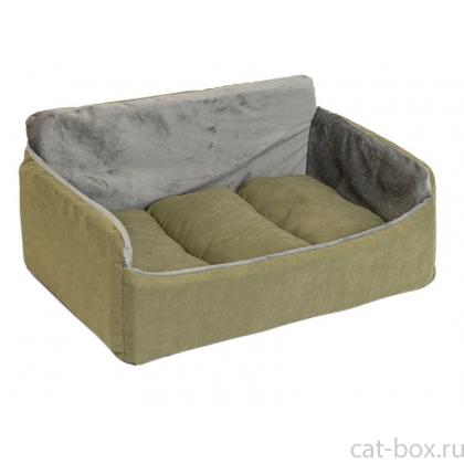 Лежак-диван "Самсон" - бархат милитари-0