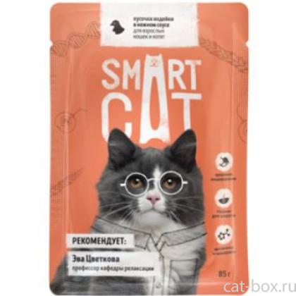 Паучи для взрослых кошек и котят кусочки индейки в нежном соусе-0