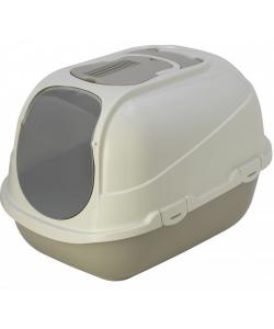 Туалет-домик Mega Comfy с совком и угольным фильтром, 65,7x49,3х47, теплый серый