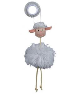 Овца с колокольчиком, на резинке, 20 см, плюш (45560)