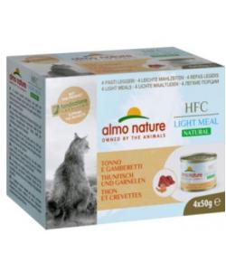 Набор 4 шт. по 50 г. Низкокалорийные консервы для кошек "Тунец и Креветки" (Natural Light Meal - Tuna and Shrimp)