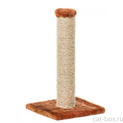 Столбик - когтеточка меховой, толстый 30*30*50 см, джут    -0
