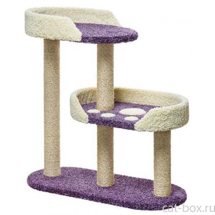 Когтеточка для кошек «Бумба» ковролин, 100*40*100 см, джут  -0