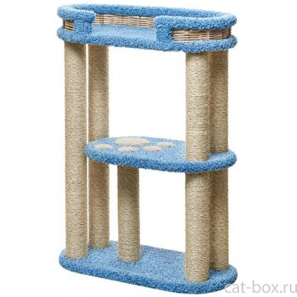 Когтеточка для кошек «Фибедо» ковролин, 80*40*110 см, джут    -0