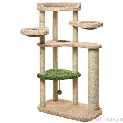 Комплекс с двумя гамаками, полочками и лежанкой "Була" 100*60*170 см, джут     -0