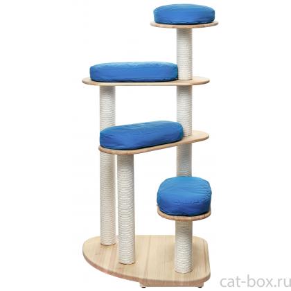 Когтеточка комплекс из дерева для кошек "Кристя"  75*75*133 см   -0