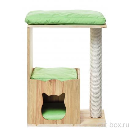 Когтеточка комплекс из дерева для кошек "Тулька"  60*40*80 см  -0
