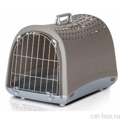 Переноска для животных "Linus" 50*32*34,5 см бежево-серая-0